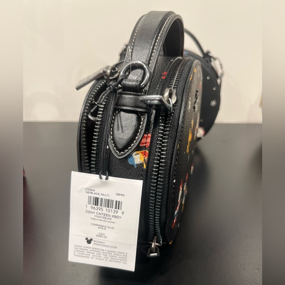 NWT Coach Outlet Disney X Coach Canteen Crossbody With Holiday Print - Picture 7 of 7